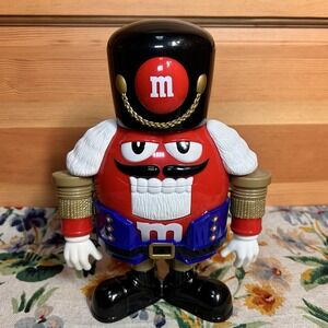 VTG M&M Nutcracker RED Holiday Ltd Edition Chocolate Candy Dispenser Toy Soldier